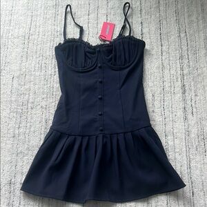 Black Button-Front Dress